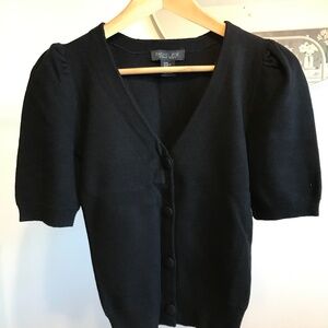 Rachel Zoe black short sleeve sweater cardigan